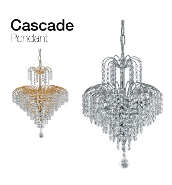 Cascading crystal chandelier deals